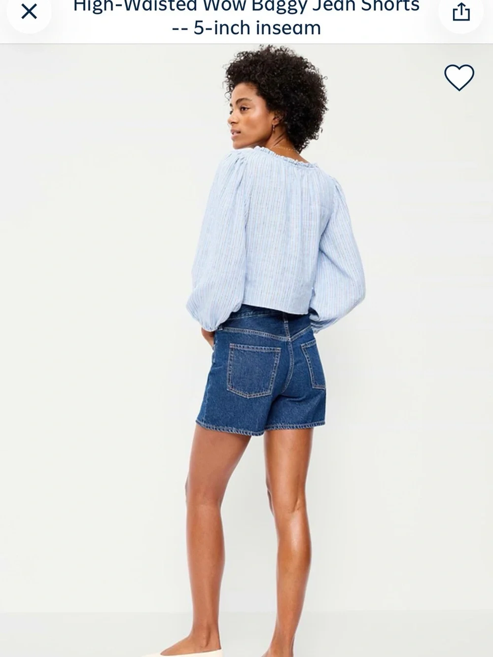 Old Navy Blue High-Rise Wow Baggy Short